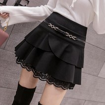 Ogfaour 여성 프릴 레이스 케이크 미니 스커트 O30230