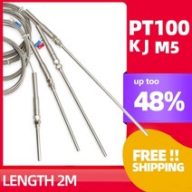 온도계측기 자기온도계 400 800 도 RTD K J PT100 50mm 오븐 온도 센서 M5 프로브 열 열전대 산업용, 01 K_02 200mm