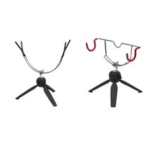 2x 삼각형 얼음 낚싯대 브래킷 삼각형 브래킷 겨울 막대 홀더, 금속, 검은 색