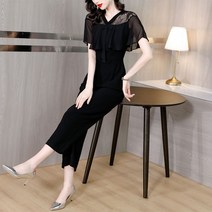 반티 점프슈트 멜빵바지 여자 여름 jumpsuit 드레스 높은 허리 모델 어머니 기질 외국 스타일 캐주얼 바지