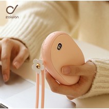 스안타 휴대용 USB 충전식 손난로 10000mAh 보조배터리, 핑크