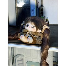 무속성솜인형 아이돌 20cm 몸체 모던 조카선물 키덜트 수제 하얀 솜깅이 눈망울, 20cm 골격유, 미오 누드+양갈래