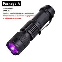 후레쉬 손전등 작업등 uv led 손전등 mini led 토치 395nm blacklight 파장 보라색 빛 확대축소 가능한 애완 동물 소변 전갈 여성 위생 감지기 282, 미니 UV 손전등, 협력사