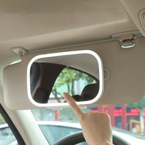 자동차 LED 미러 거울 메이크업등 썬바이저 미용 화장등 램프 실내등 클립 충전식 원터치, 자동차용LED미러(색상랜덤)