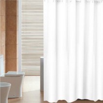 앤티스 고품격 단색 샤워 커튼 화이트 120 x 180 cm, 1개, 화이트계열