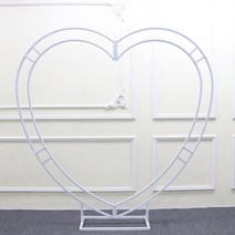 웨딩 배경 소품 금속 파티 하트 스탠드 장식 인테리어, 1.5미터흰색