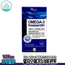 EPADHA 멸치오메가3 YOHO 오메가3 프리미엄 1201 180캡슐 비타민E 토코페롤