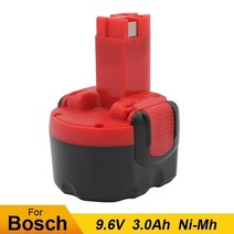 보쉬 호환 충전 배터리 9.6V 3Ah NIMH 리튬이온 호환 BAT048 BAT100 BAT119 2 607 335 260, 1개