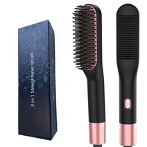 옆머리누르기 셀프다운펌 옆머리다운펌전문 헤어 스트레이트 너 브러시 핫 빗 남자 스타일링 열 세라믹 전, 02 초콜렛_01 미국