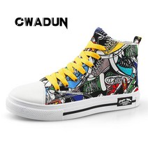 Cwadun 남여공용 캔버스 하이탑 스니커즈