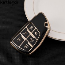 TPU 홀더 키 체인 자동차 케이스 커버 쉘 GMC 유콘 시보레 교외 타호 뷰익 ENVISION S 플러스 Avenir Fob, 09 black(6 button)