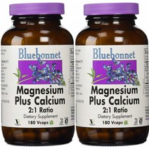 블루보넷 마그네슘 플러스 칼슘 2대1 비율 베지터블 캡슐 무설탕 글루텐 프리, 180개입, 2개