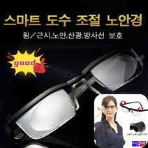 POZEAL 다초점도수조절안경 원근양용조절노안경 블루레이 차단 돋보기안경, 다기능 안경1+1