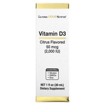 California Gold Nutrition (캘리포니아 골드 뉴트리션) California Gold Nutrition 비타민D3(감귤류) 2 000IU 30ml(1fl o, 5개