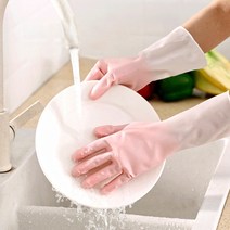 포그망 그라데이션 투톤 컬러 고무장갑 M 6세트, 핑크 2P+블루 2P+그린 2P