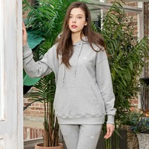 블랙몬스터핏 기모 여성 후드 트레이닝 세트