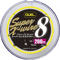 듀엘 DUEL PE SuperX Wire8 바다낚시줄 바다원줄 나일론줄 합사줄, 200m, 1.5