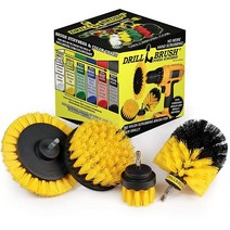 Drillbrush 블랙 - 그릴 브러시 도구 클린 가스 전기 훈연기 숯 오븐 랙 벽난로 그레이트 드릴 파워 브러시는 구운 음식이나 태운 음식을 청소합니다, Yellow