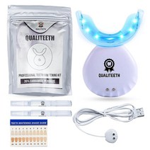 QUALITEETH Teeth Whitening Kit for White | Tooth with LED Light 2 Pens Mouthpiece 35% Carbamide Per