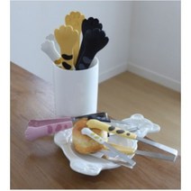 뒤집어집게 고양이 요리용 조리용 밥굽남핀셋 요리 호떡집게 빵집게걸이, 화이트 S 12cm