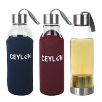실론 녹차물병 650ml 차통 차우리기 스포츠물병, 레드