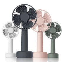 국산 미니 휴대용 손 무선 탁상 책상 충전 선풍기, 세레니티블루