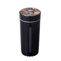 대 소형 가습기 휴대용 300ml 초음파 USB 자동차 공기 청정기 미스트 메이커 포거 다채로운 LED 야간 조 홈 아로마 디퓨저, 02 Black