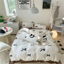 다채로운 유니크한 여름이불 도트 땡땡이 그린 리본 프린팅 포인트 침구커버세트 침실인테리어
