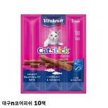 할인상품 고양이간식 캣스틱 대구n코어피쉬 3p 10팩 1타, 본 상품 1, 본 상품 본상품선택