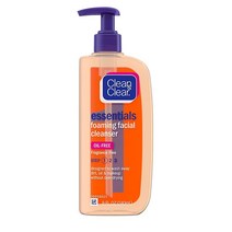 Clean & Clear 에센셜 거품 세안제 여드름을 유발하는 더러움을 제거하기 위해 글리세린을 사용한 오일 프리 데일리 세안 과도하게 건조하지 않은 오일 & 메이크업 코코넛
