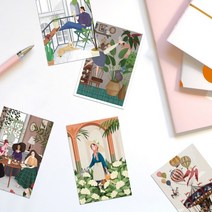 아트메이 개인전 29작품 엽서 일러스트 그림 인테리어, 4.한스가족