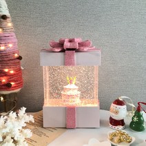 핑크박스 자장가오르골 백일상소품 고양이스노우볼 셀프돌상 소품 케이크오르골 생일선뭎, 생일케이크