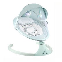 신생아 바운서 침대 바운스 의자 아기 크래들 스윙 전동 흔들, 04. 그레이 세트