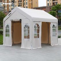 캠핑 타프스크린 개별공간 바비큐존 가든 천막그늘막, 베이지 메인 창문형 3 x 3