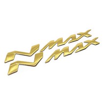 2021 야마하 NMAX 3D 로고 스티커 데칼 엠블럼, Gold - 골드