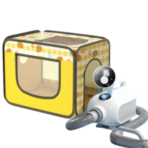 강아지 드라이기 에어탱크 동물병원 펫 털말리기 미용 고양이 저소음 반려동물 스탠드 거치대, 다이아 화이트x음이온x드라이룸