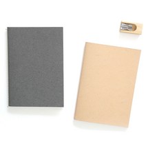 친환경 재생 가죽 재생지 무지 노트 미니 드로잉 연습장 50매, 그레이