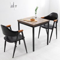 클래식S 올리브 2인 식탁 테이블 세트, 클래식S 600사각+올리브그린_2개