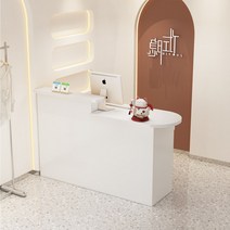 카운터테이블 인포메이션 카운터 테이블 카페 안내 데스크 책상 매장, F(둥근왼쪽)  + 200x50x105cm