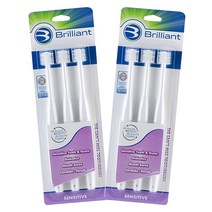Brilliant 민감한 칫솔 - 당뇨병 환자 노인 및 구강 건조증이 있는 사람들에게 추천 화이트 6개입, 6 Count (Pack of 1)