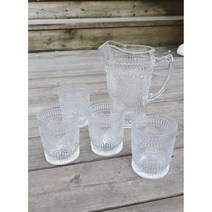 오렌지 볼 저그 언더락 유리잔 5p 세트