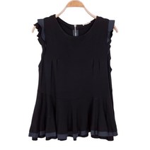 (빈티지왕)미우미우정품 기본로고 데일리 스판나시 블라우스 44