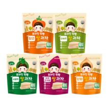 유기농 깨끗한 우리아이 쌀과자 야채 떡뻥 5봉세트 첫과자, 유기농 쌀과자 야채 떡뻥 5봉세트