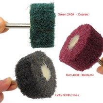 6mm 생크 플랩 샌딩 휠 25x50mm 나일론 섬유 연마 버프 240 400 800 1-10 개, 01 Green 240Grit_01 1pcs