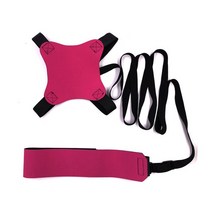 레크레이션 빅발리볼 발야구 피구공 배구 훈련 장비 보조 조정 가능한 벨트가있는 솔로 연습 트레이너 설정 스파이크 훈련 반환, 제비꽃, 01 violet