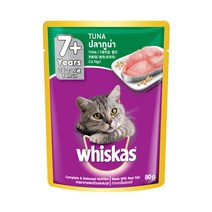 whiskas 위스카스 고양이 주식파우치, 12개, 시니어 참치 80g