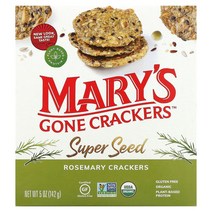Marys Gone Crackers 슈퍼씨드 크래커 로즈메리 141g(5oz) 3팩
