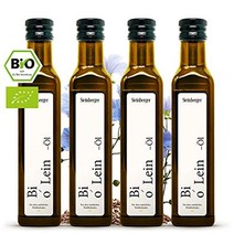 유럽 유기농 아마인유 냉압착 100 순수 250 ml 4팩 불포화 오메가 3 지방산이 풍부 아마씨 오일 샐러드 토핑 유리병 식용유 오일 기타기름 아마씨유, 4x250ml