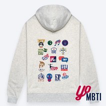 MBTI 후드집업-남여공용 16가지 유형 캐릭터 굿즈 (커스텀 제작 가능)