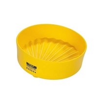 황동 스크린이 있는 Eagle 1662 드럼 깔때기 직경 18 x 높이 7 노란색